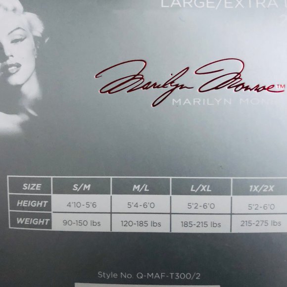 MARILYN MONROE 2 Pair Control Top NWT Opague Tights L/XL - Picture 4 of 5